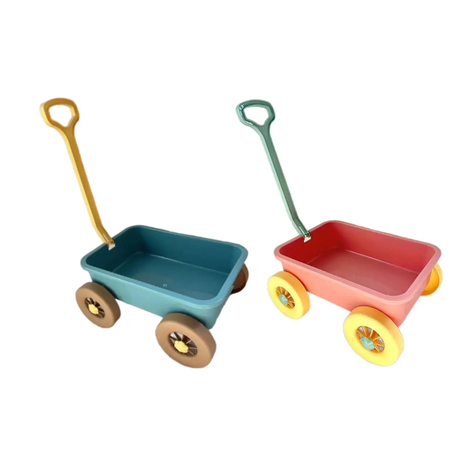 Beach Toy Holding Toy Vehicle Wagon Tool Toy Funky Manual Garden Tool Pretend Play Wagon for Indoor Home Yard Gardening Child