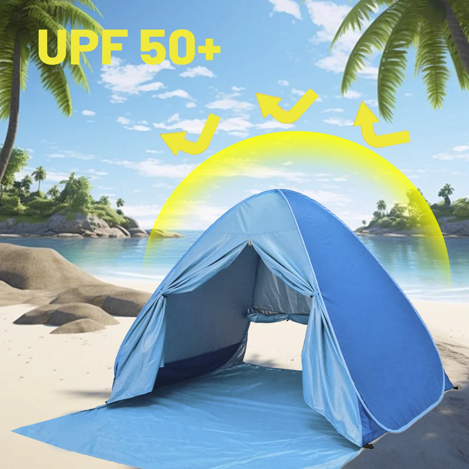 Beach Tent UV Protection Sand Anchors Lightweight Portable Sun Shelter Family Adults camping tent portable tent