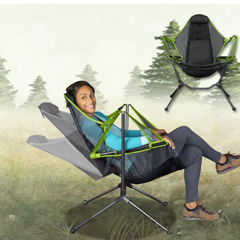 Outdoor Camping Fishing Chairs Folding Recliner Luxury Camp Chair