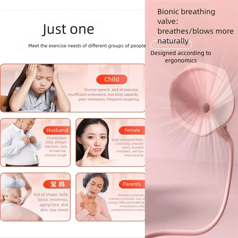 Breathing Dumbbell Trainer Abdominal Muscle Trainer Breathing Vital Capacity Pelvic Floor Muscle Exercise Facial Trainer