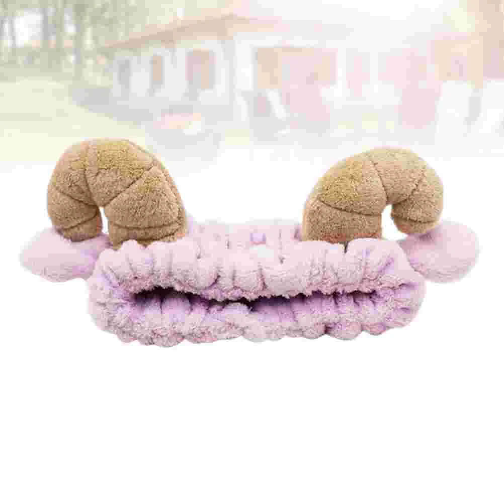 

Makeup Horn Headband Facial Spa Headband Elastic Plush Animal Ear Cosmetic Makeup Headband Headwrap Cartoon Face Wash Hair Band