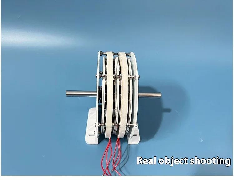 Double-layer stacked 300W * 2 permanent disk coreless generator with high effici