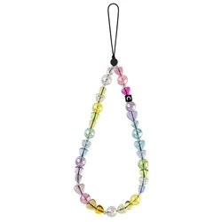 HERLOOK Colorful Heart Phone Charm Y2K Style Accessories Cellphone Strap Chain for Phone Case Gift Trendy Beads Jewelry