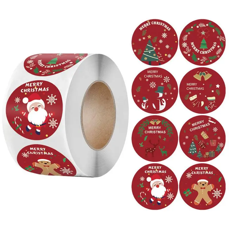 

Merry Christmas Stickers Christmas Theme Seal Labels Stickers For DIY Gift Baking Package Envelope Holiday Candy Bag Box Decor