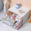 1PC White Plastic Stackable Desktop Drawer Organizer, Multi-Functional Storage Box for Office, Home, and Classroom 5