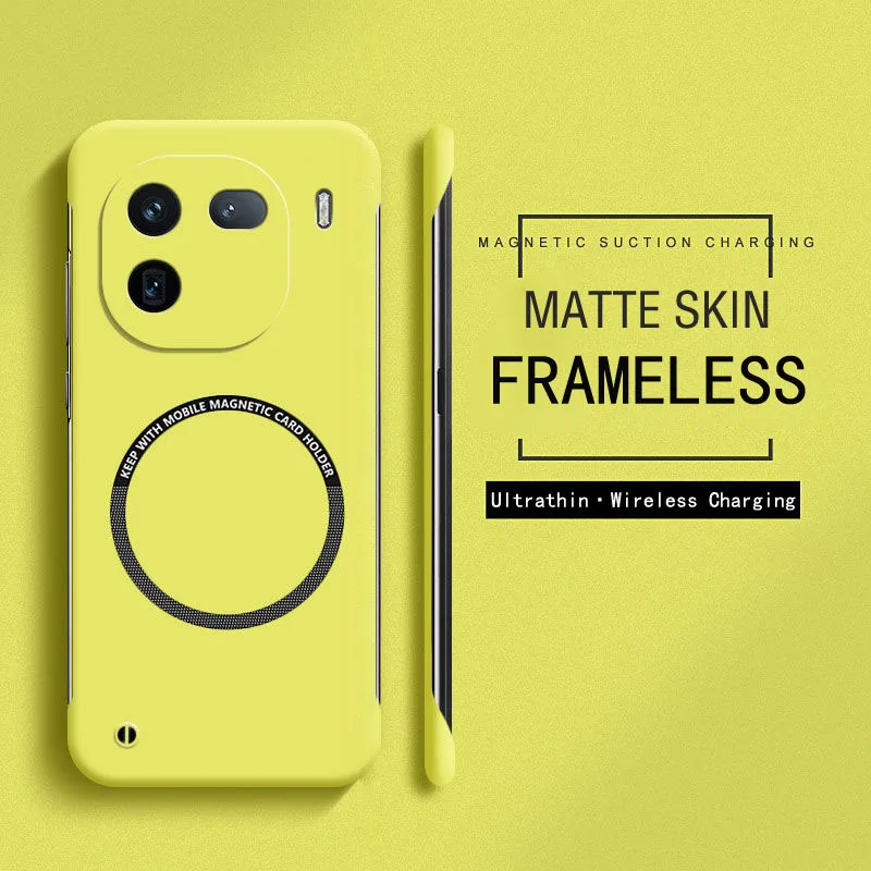 Frameless Magnetic Ultra Slim Wireless Charging Matte Hard Case