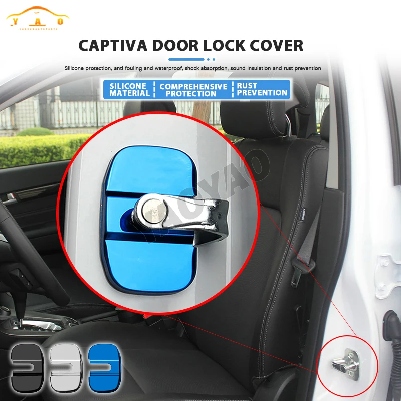 4-PCS-Stainless-Steel-Car-Door-Lock-Buckle-Decorated-Rust-Guard ...