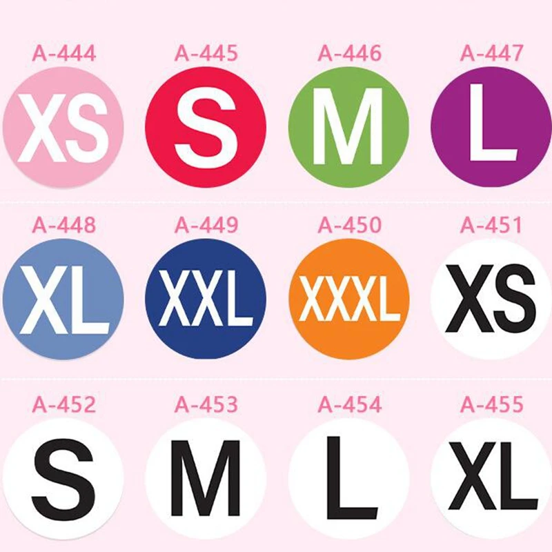 500 шт. красочные круглые наклейки для одежды разных размеров размеры s футболки
