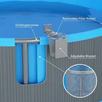 Piscine hors sol avec skimmer suspendu et pompe intégrée pour les familles – structure en acier avec revêtement en PVC – installation et entretien faciles 5