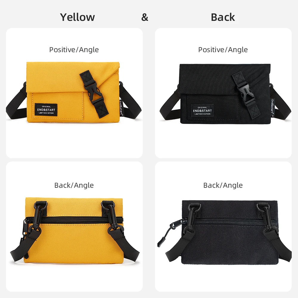 HcanKcan Fashion Crossbody Sling Bags For Man Portable Small Style Phone Purse Light Weight Men's Wallet Leisure Messenger Bag
