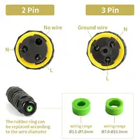 5pcs M16 M20 Power Cable Connectors, Waterproof IP68 Wire Connector Outdoor Junction Box  for 2 pin Diameter 4-8mm or 3 Pin Diam - Image 3