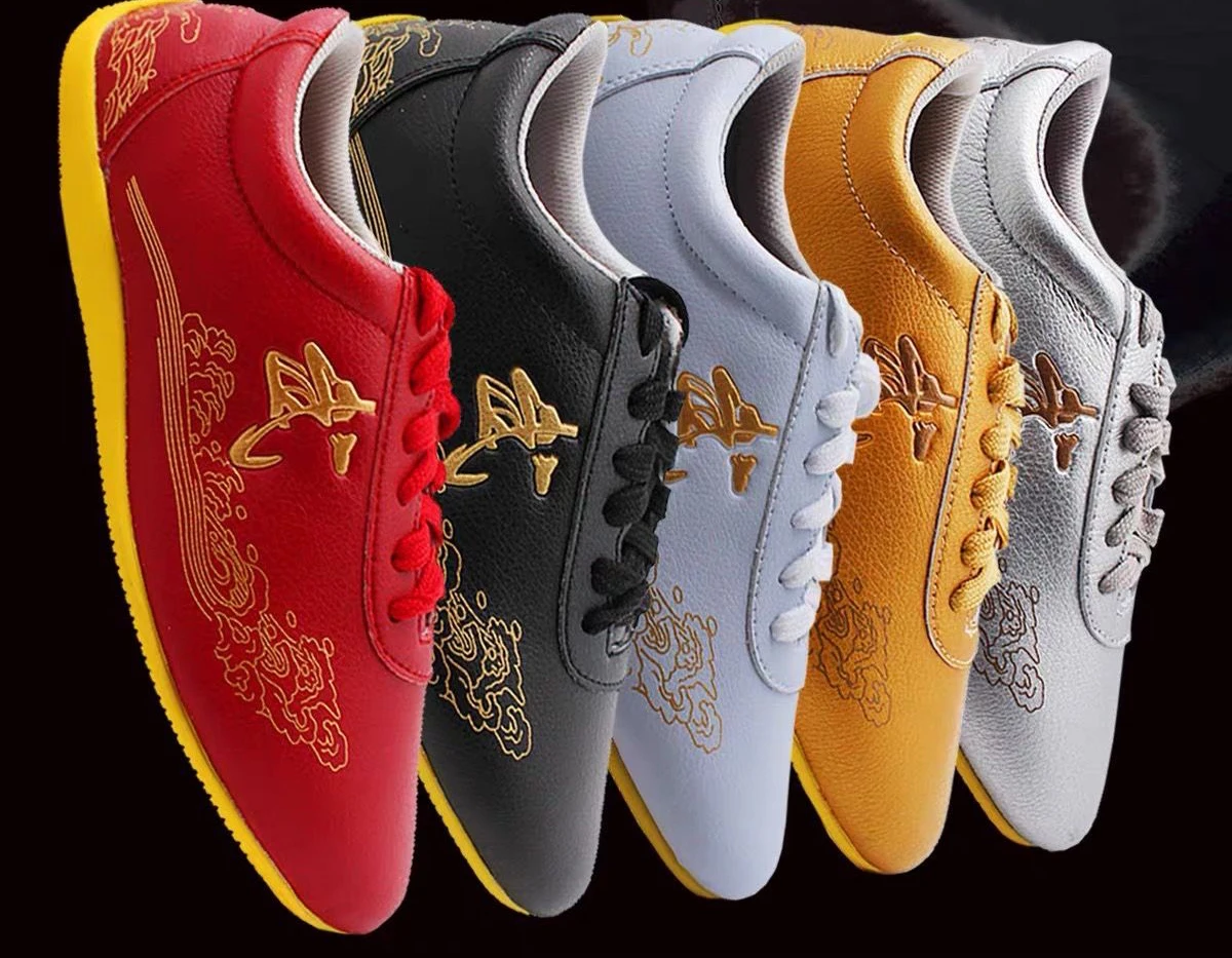 New cowhide non-slip wear-resistant men's and women's leather kung fu tai chi shoes martial arts shoes sports soft
