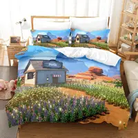 3d Print Anime Game My Time at Sandrock Bedding Set Single Twin Full Queen King Size Bed Set Adult Kid Bedroom Duvet cover Sets 1