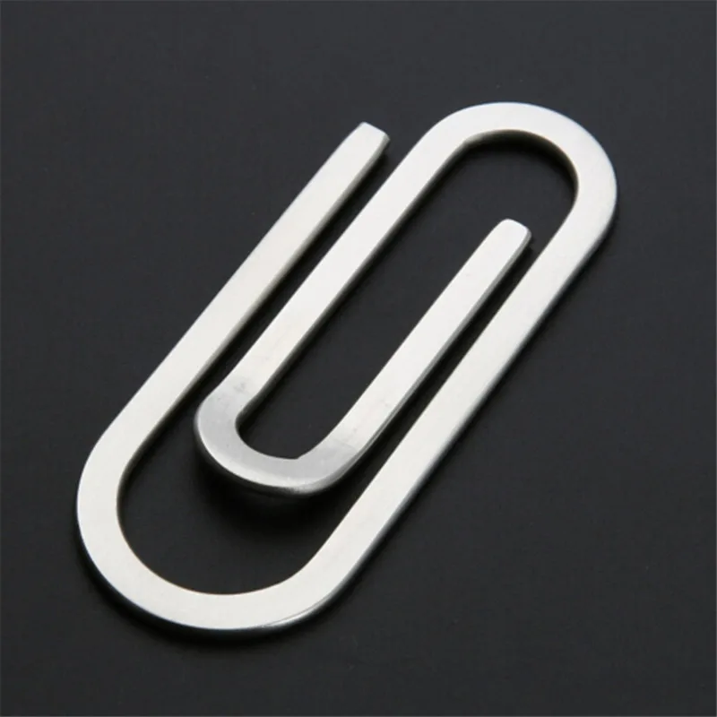 Geld Clips Creatief Roestvrij Staal Metalen Paperclip Houder Map Bankbiljet Hot Verkoop Clip Zilver 2024 Nieuw