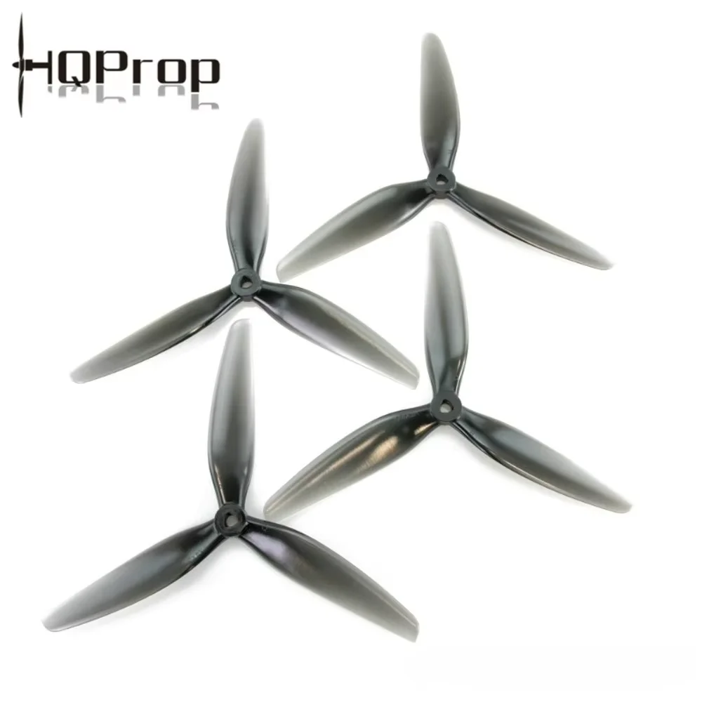 Hélices HQProp 8x3.7x3 3 pales 8 pouces pour drone FPV, angle montrant le profil