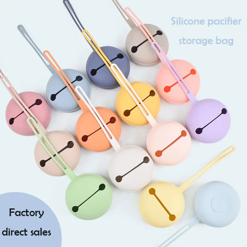 Baby Silicone Pacifier Box Baby Soft BPA Free Smile Pacifier Holder Soother Container Box Newborn Mulitifunctional Pacifier Bag 3