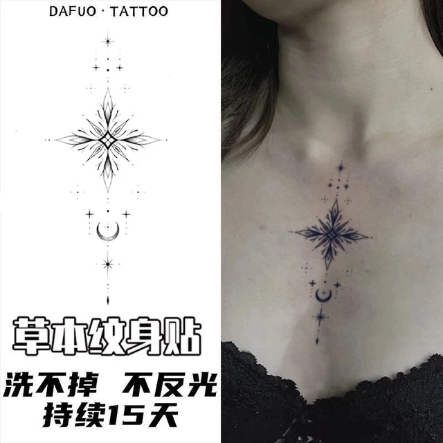 Tatuagem temporária à prova dwaterproof água stickertriangle rosa lua sexy  tatto flash tatoo falso tatuagens mão braço para crianças - AliExpress