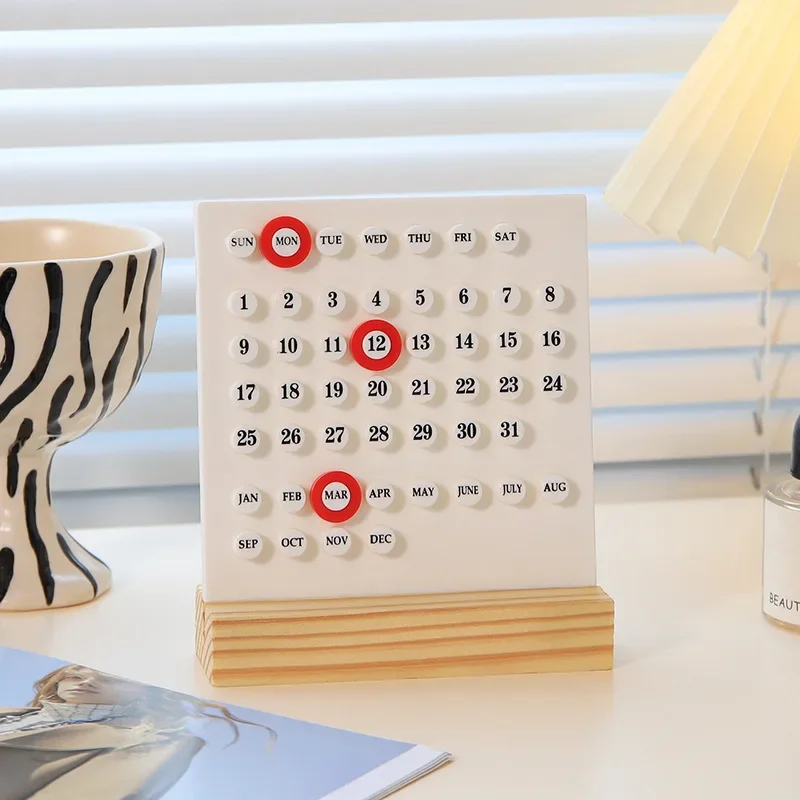 Wooden Montessori Perpetual Calendar for Home Office