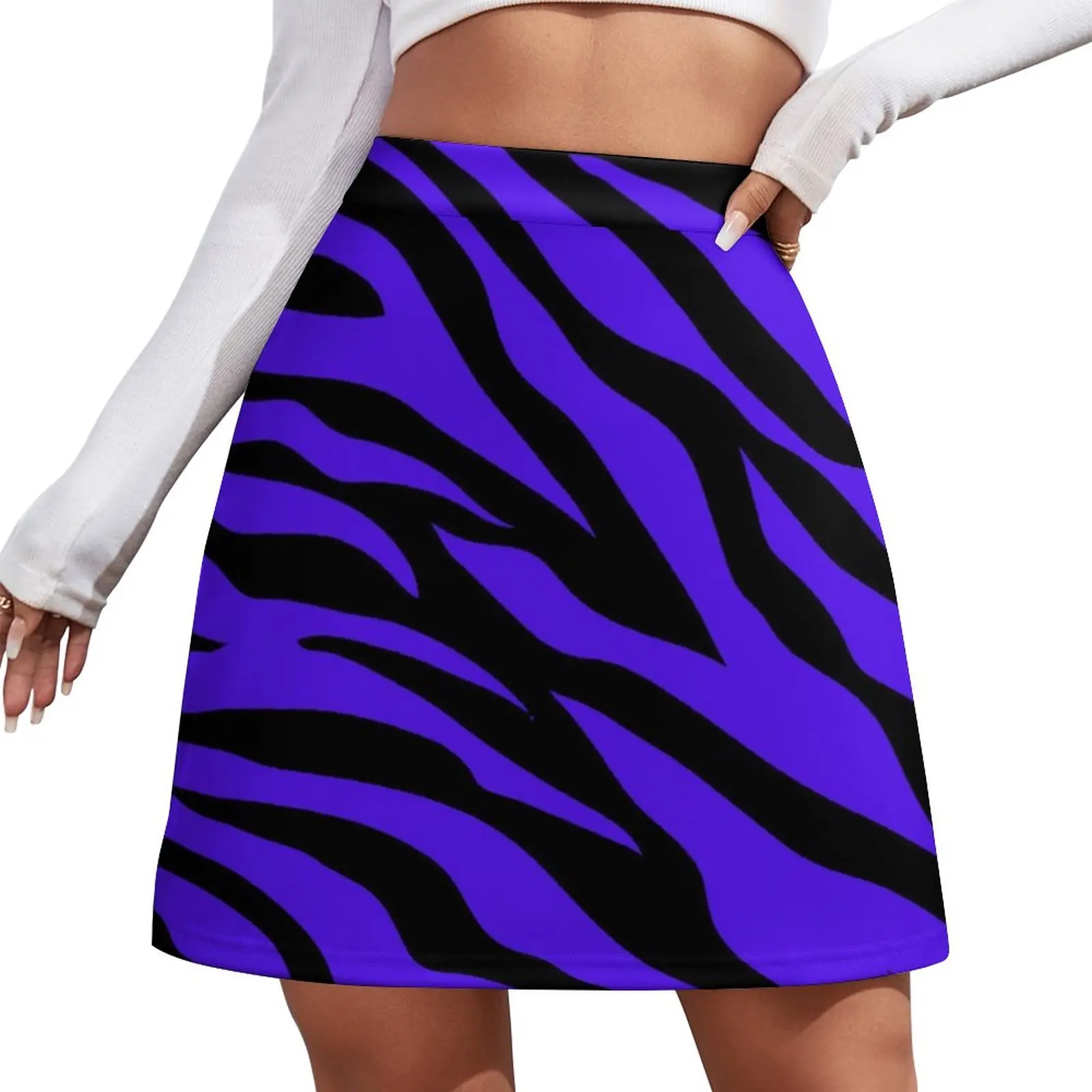 Zebra Violet Mini Skirt skirt sets Women's skirt Women's dress