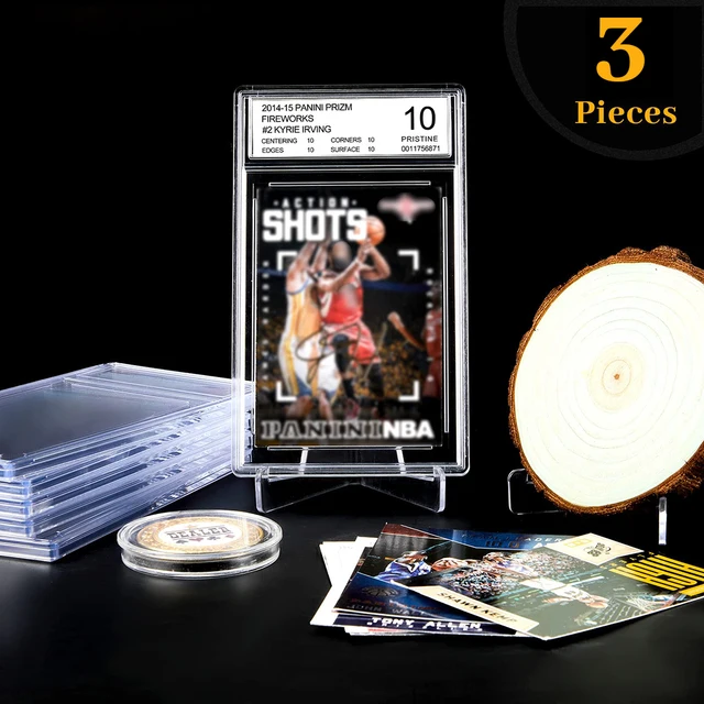 3 db Akril Kereskedési Kártya Lemez Védő Tok Hüvelyes Tartó Címkével, Professzionális Osztályozással A Sport Játékcsillagok Számára