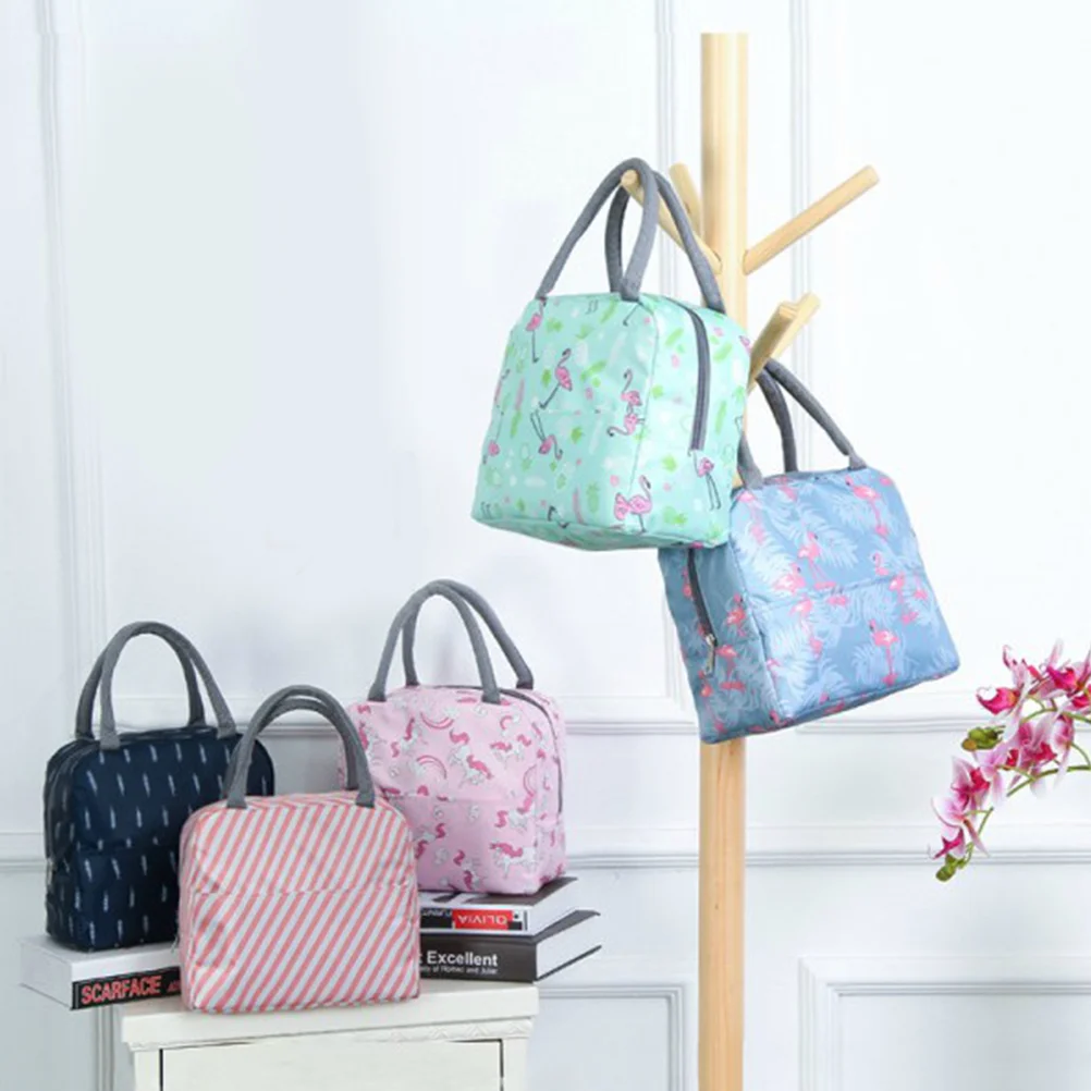 1pc Canvas Lunch Box Bag Lunch Tote Bag Simple Waterproof Portable for  Ladies