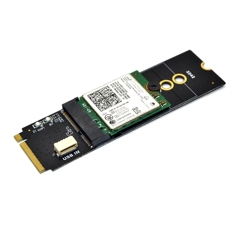 

Адаптер Wi-Fi M.2, ключ M.2 м к разъему A + E, сетевая карта Wi-Fi Bluetooth NGFF NVMe PCI express SSD порт к разъему E Key, Wi-Fi адаптер