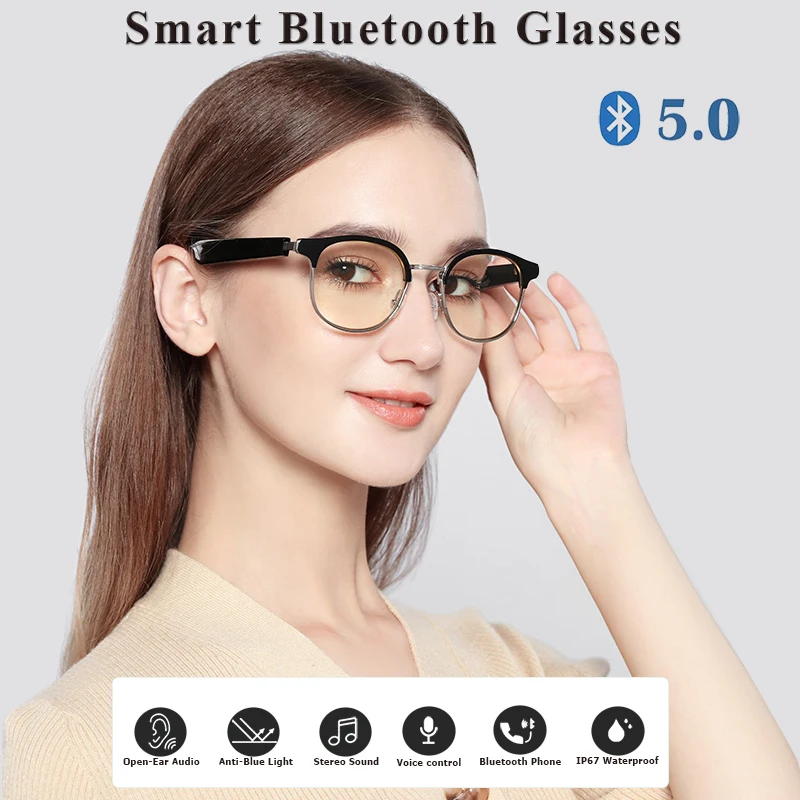 MX04 Intelligent Bluetooth Polarized Smart Glasses earphone Headset Hands-Free Calling Music Anti-BlueLight IP67 FOR IOS Android
