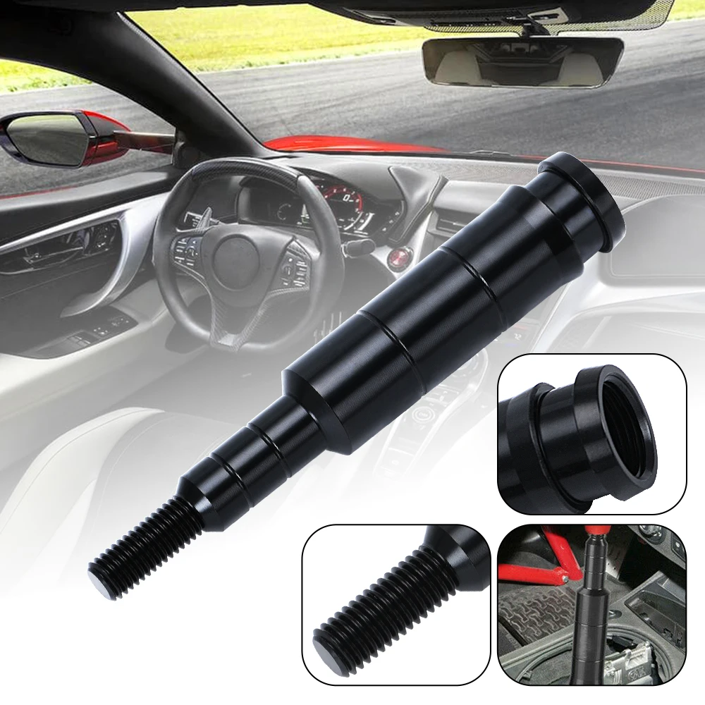 Universal M10x1.5 Aluminum Shift Knob Extender Extension Extend Adjustable Lever Gear Shifter Manual Gear Shifter Ex