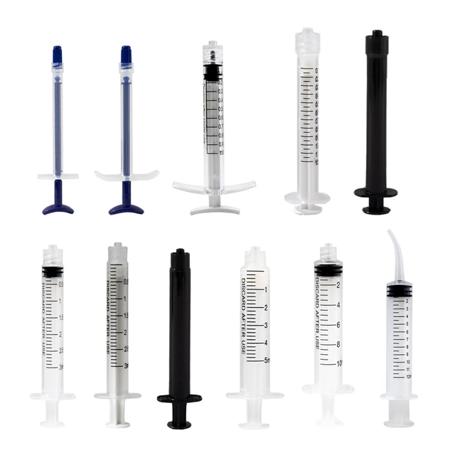 Dental Syringe Dentist Delivery Syringe Plastic Irrigation Syringe Dentristriy Material for Etching Gels paste composite sealer