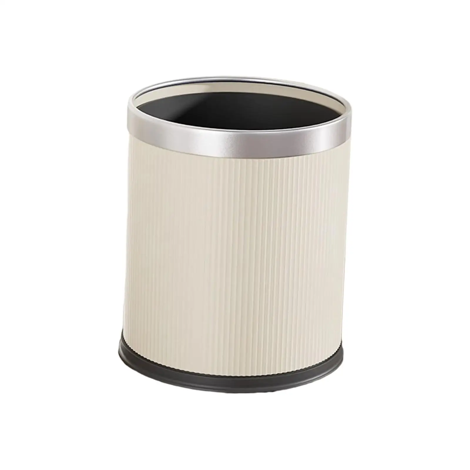 Open Top Trash Can Modern Dustbin Simple Rustic Waste Basket Lightweight Garbage Can for Study Room Bathroom Dorm Restroom Hotel