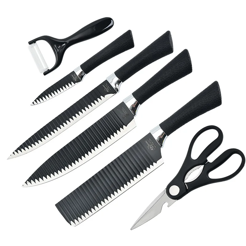 Tiitstoy Kitchen Knife Set, 6pcs Kitchen Cutter Cooking Tool Non