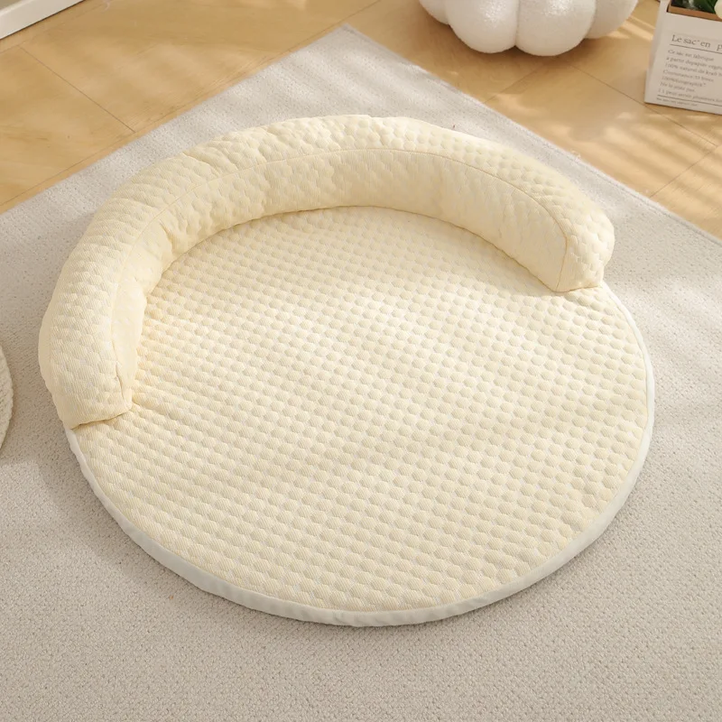 Orthopaedic Cooling Dog Bed For Pets Portable Round Pet Cushion_voghion.com