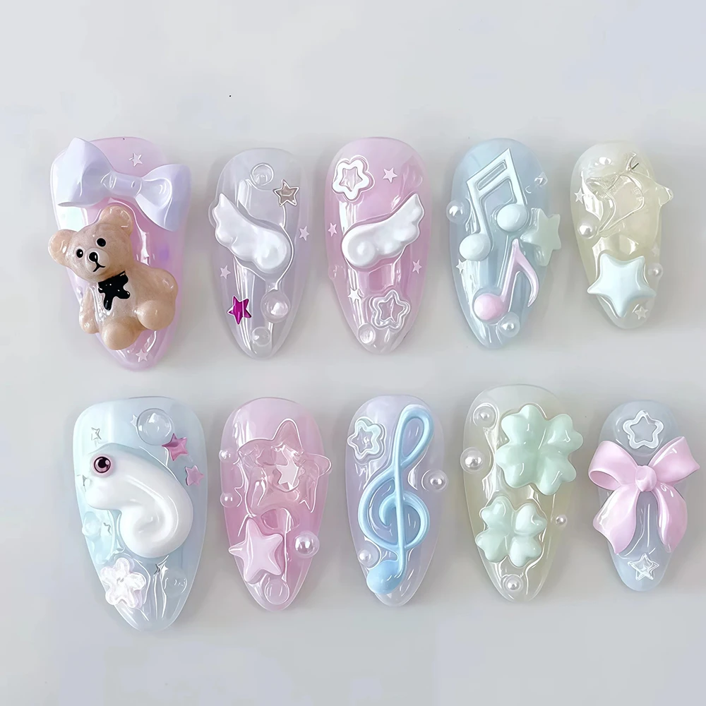 3D 천사 날개 네일 아트 실리콘 몰드 재사용 가능한 투명 DIY 매니큐어 템플릿 웨딩 젤 날개 디자인