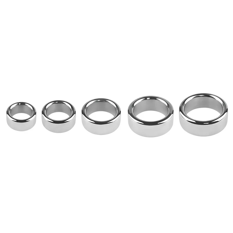 7 Size Small Stainless Steel Metal Lock Set Male Erection Delay Time Ring Bondage Sex Toy For Big Man_voghion.com