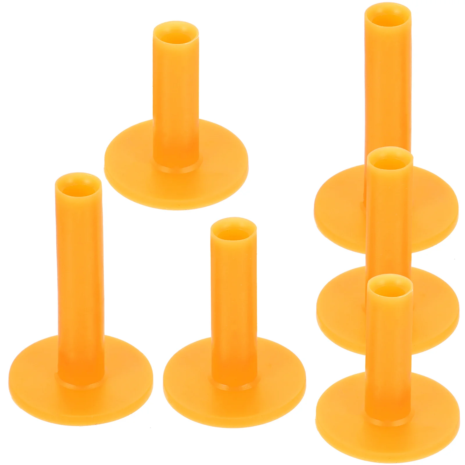 

6 Pcs Golf Tee Golfs Accessories Practice Mat Balls Sports Portable Rubber Driving Range Supplies