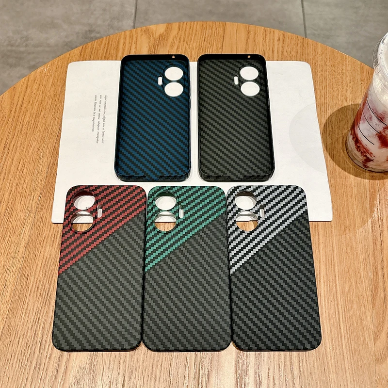 ELVEV Luxury Carbon Fiber Pattern Soft TPU Anti-Fall Full Protection Phone Case