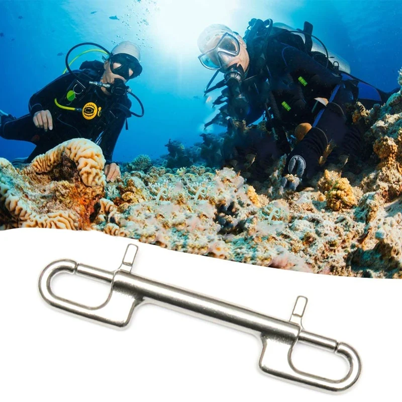 

Diving Hook Stainless Steel Double Ended Bolt Snap Hook For Scuba Diving Pet Leash Camera Strap Keychain Hammock