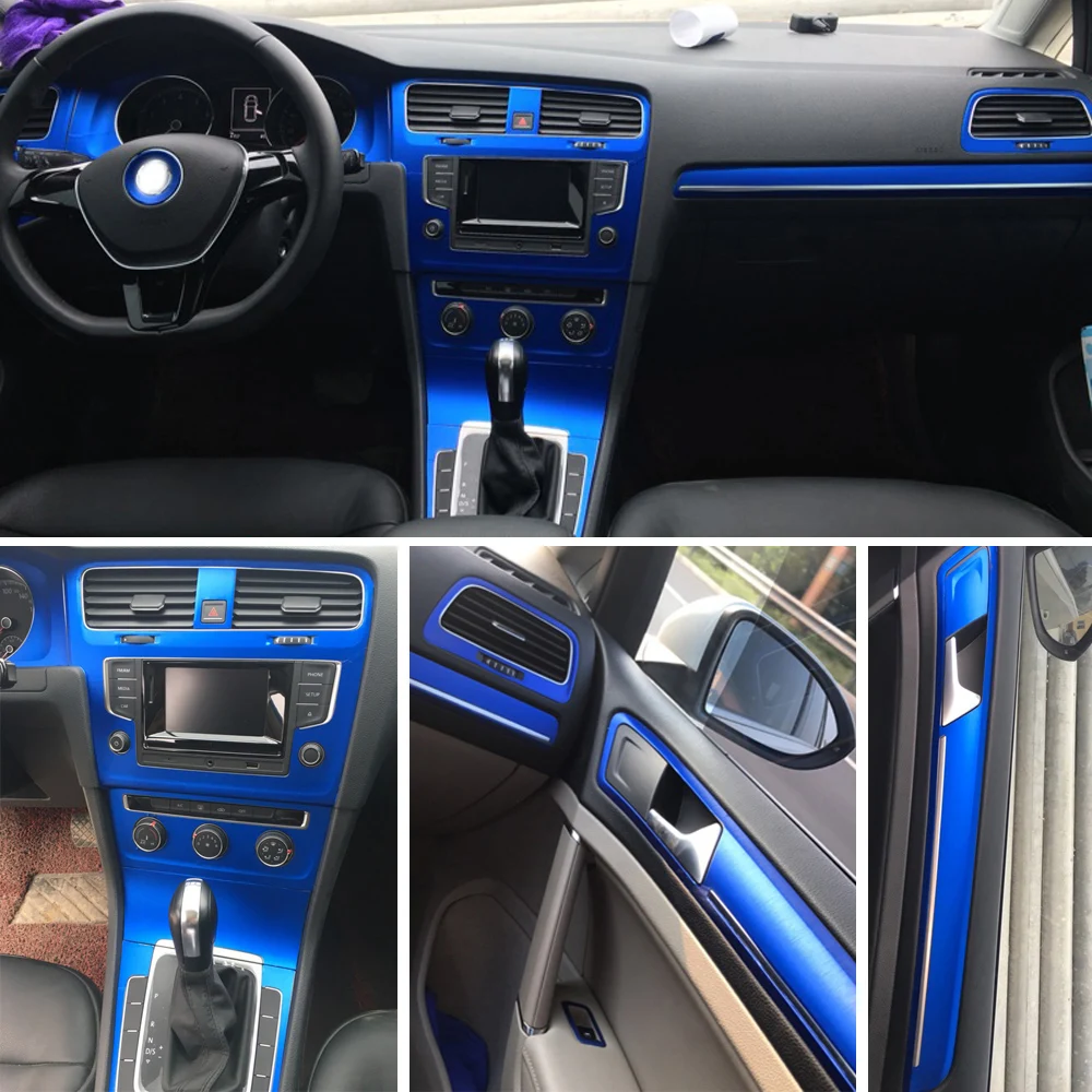 

Автомобильные аксессуары 3D/5D наклейки из углеродного волокна для VW Volkswagen Golf 7 MK7 GTI внутренняя Центральная панель управления декорирование дверной ручки