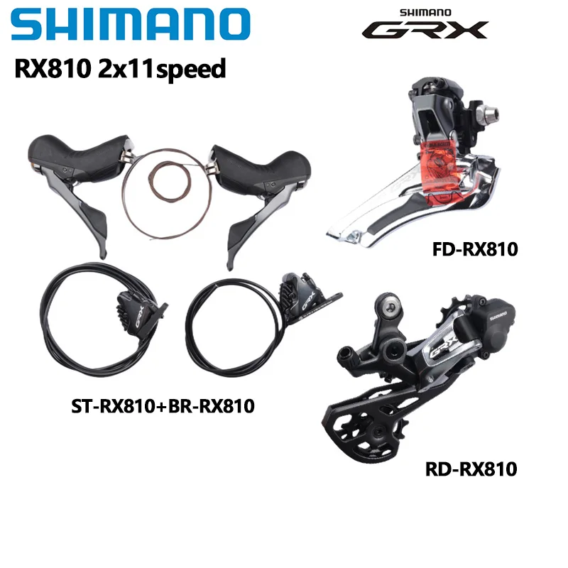 Shimano Grx Rx810 2X11S Set Cambio Rx810 22S Freno Anteriore Posteriore Deragliatore Rd Rx810 Bici Da Strada Shifte Mini Groupset