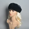 Winter Woman Cap 2025 Polar Hats Full Pelt Mink Fur Hats New Style Octagonal Hat Diamond Solid Luxury Top 100% Real Lady Fur Hat 2