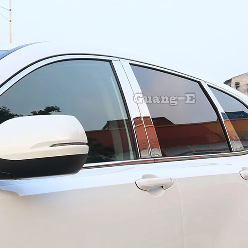 

For Honda CRV CR-V 2017 2018 2019 2020 2021 Car Body Stainless Steel Glass Window Garnish Pillar Middle Strip Trim Frame Lamp