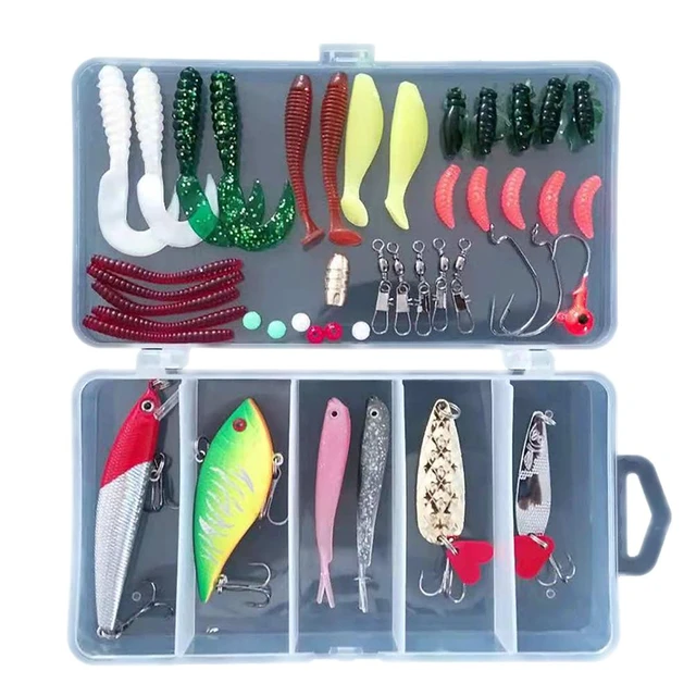 101pcs Fishing Lures Kit Fishing Baits Tackle Box with Trout Bass Fishing  Lures Crank Baits 