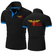 Polo Confortable avec Logo Imprimé Moto Morini pour Homme, Col à Revers, Respirant, à la Mode, dehors, Solide, Document, Nouvelle Collection Été 2024 1