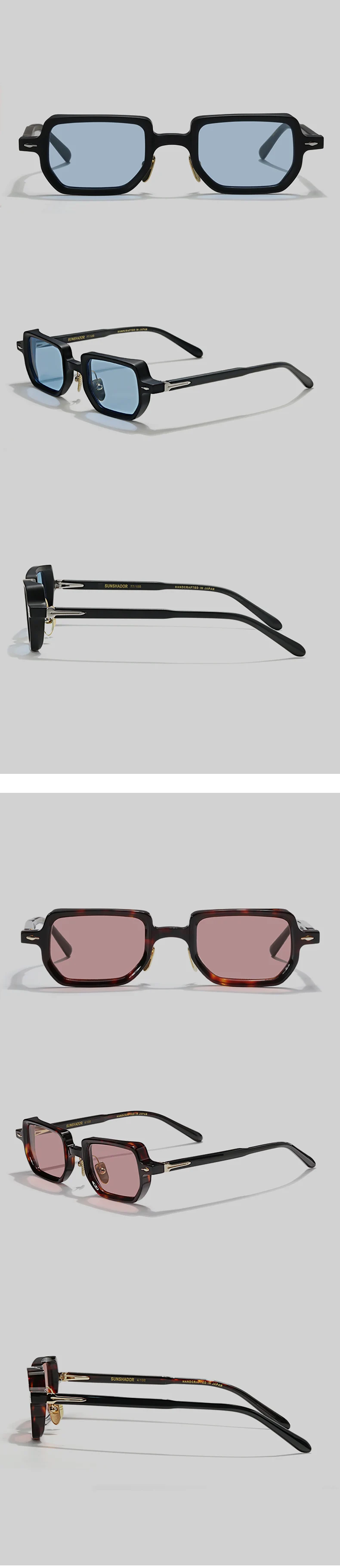 Luxusmarken-Sonnenbrille, handgefertigt, aus Schildpatt-Acetat, UV400, SASTATRE-Brille, Herrenmode, klassische Sonnenbrille, kann mit Logo graviert werden. – Detail 10