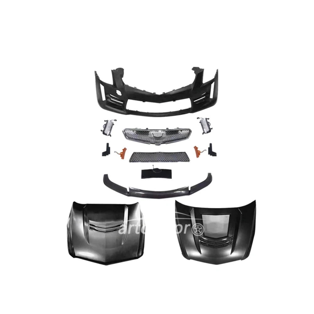 

Suitable for 13-19 Cadillac ATS upgrade to ATS-V Full Body Kit - including Front Bumper + Hood - 2 Choices