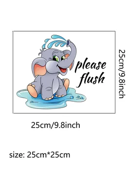 Toilet seat sticker Cartoon elephant 3