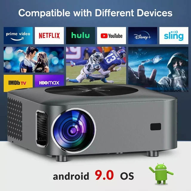 Salange FULL Hd 1080P Projector 5G WiFi Smart Android Home Theater 4K Video Bluetooth 450ANSI Outdoor Proyector 4P/4D Keystone 2