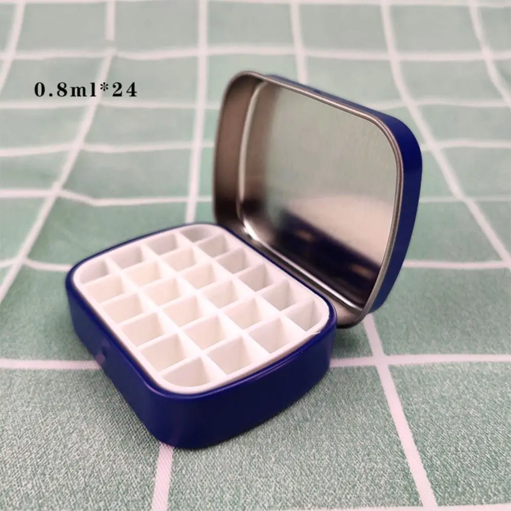 Watercolor Palette 2Pcs Empty Watercolor Paint Palette Mini Waterproof Pigment Box Moisture-proof Magnet Travel Painting Tray Outdoor