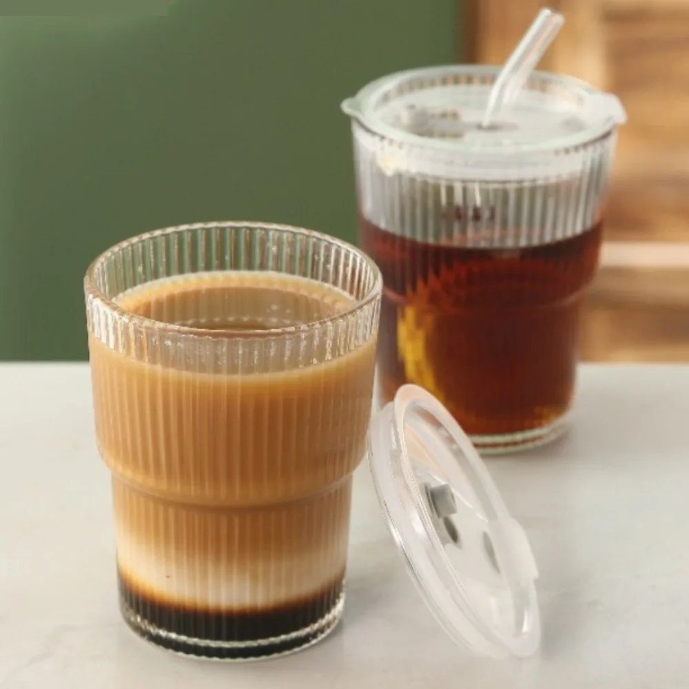 Glass cup 1pc glass straw vertical bamboo cup made of reassuring material suitable for various occasions comfortable grip