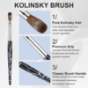 Shine Chance Acrylic Nail Art Brush, 100% Pure Kolinsky Hair Oval Nail Brush for Acrylic Application，Professional Nail Extension 2